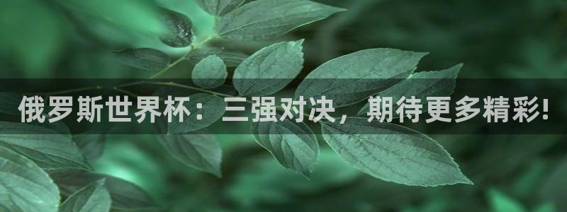 世界杯决赛预测：俄罗斯世界杯：三强对决，期待更多精彩!